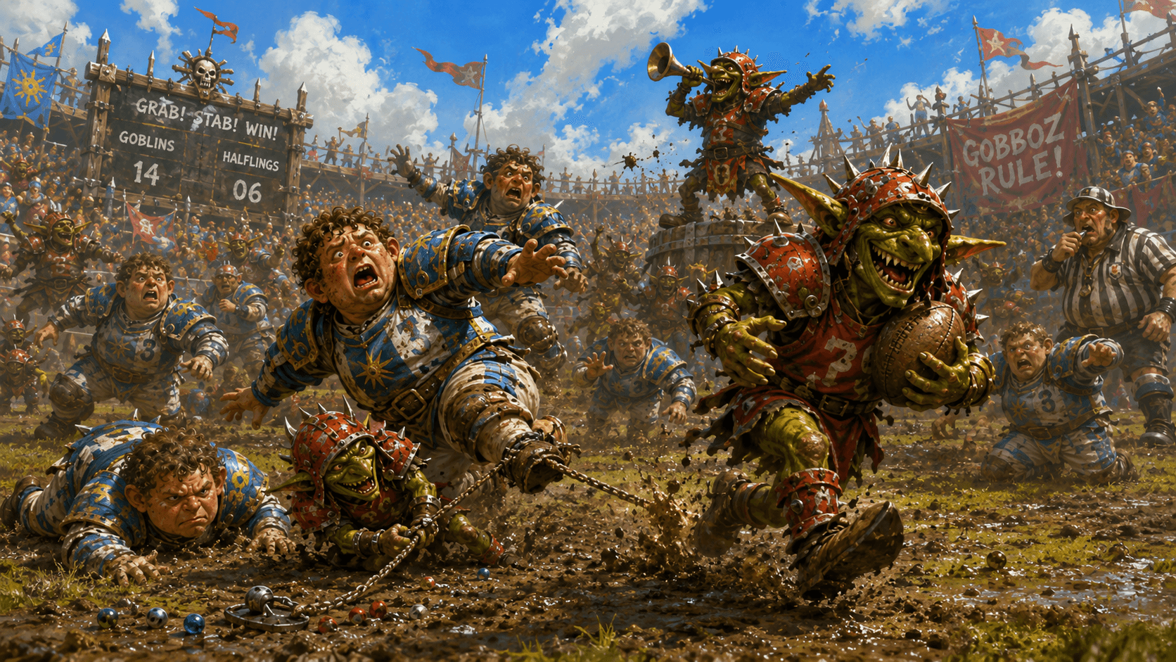 Jugadores Goblins de Blood Bowl
